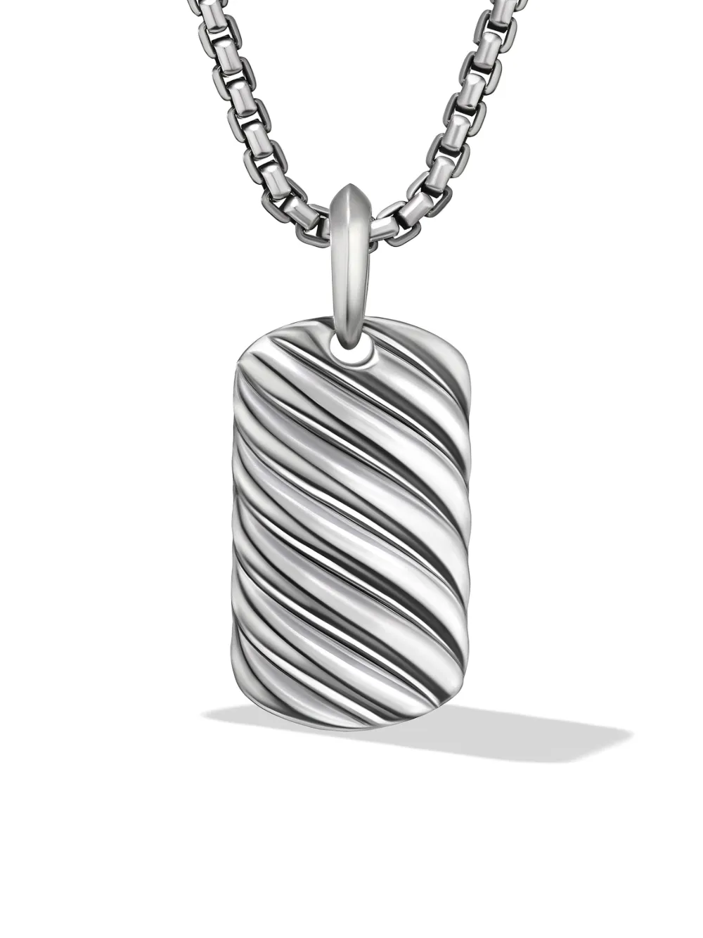 

Серебряная подвеска Sculpted Cable (27 мм) David Yurman, серебяный