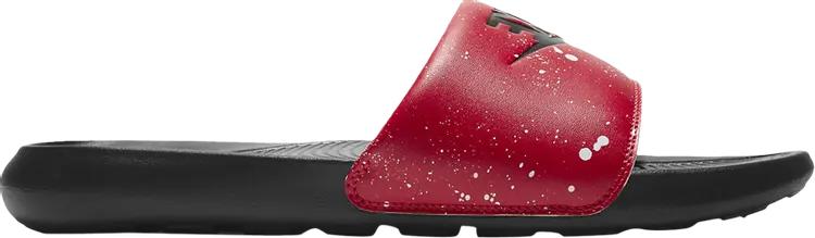 Сандалии Nike Victori One Printed Slide 'Paint Splatter - University Red', красный — фото 2