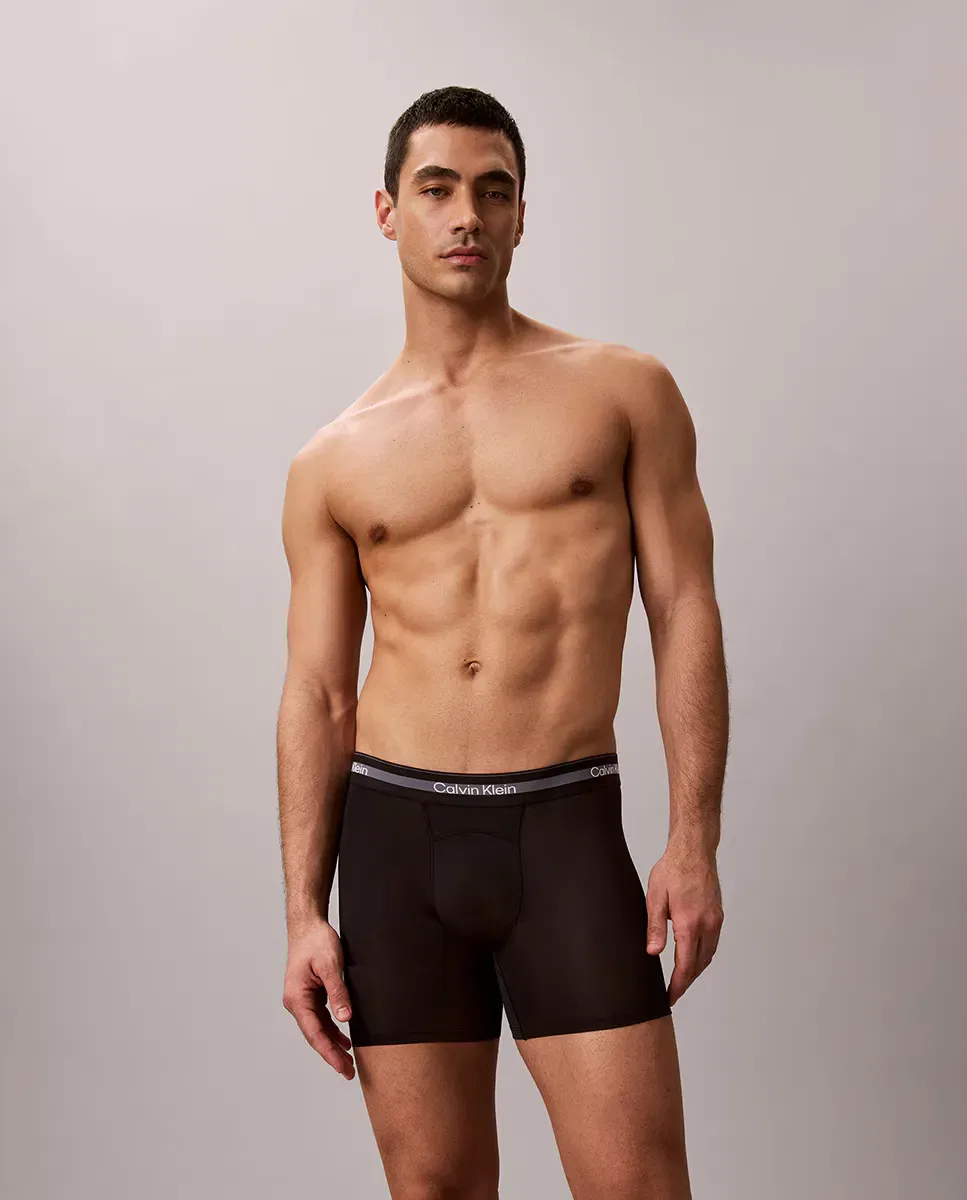 Мужской комплект трусов-боксеров из микрофибры Calvin Klein, Negro — фото 2