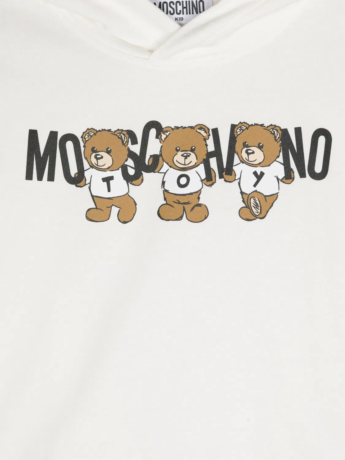 Худи с принтом Медвежонка Moschino, нейтральный — фото 2
