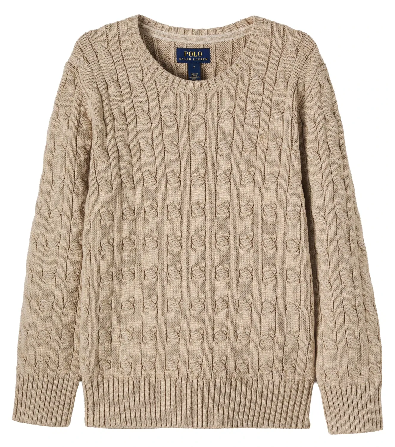Свитер хлопковый Polo Ralph Lauren Kids, бежевый