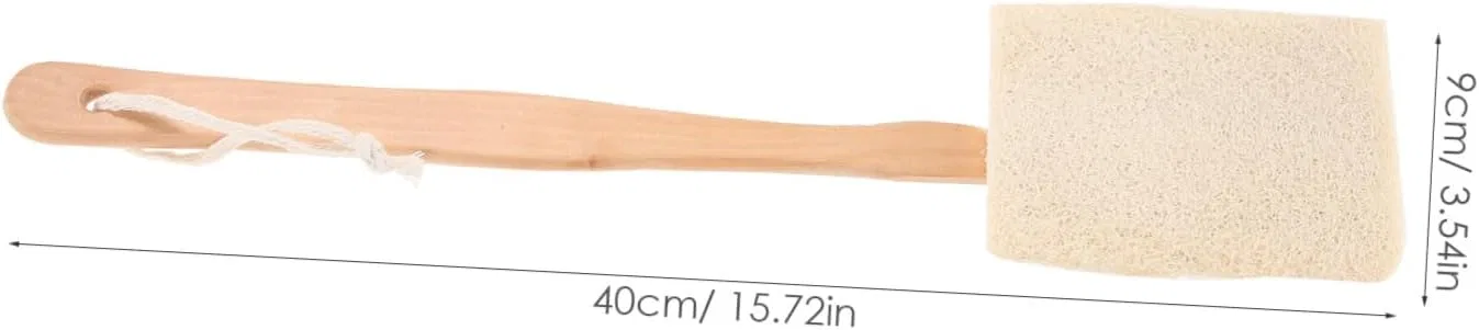 Щетка для душа с длинной ручкой CALLARON, 40x9x2 см, Beige — фото 2