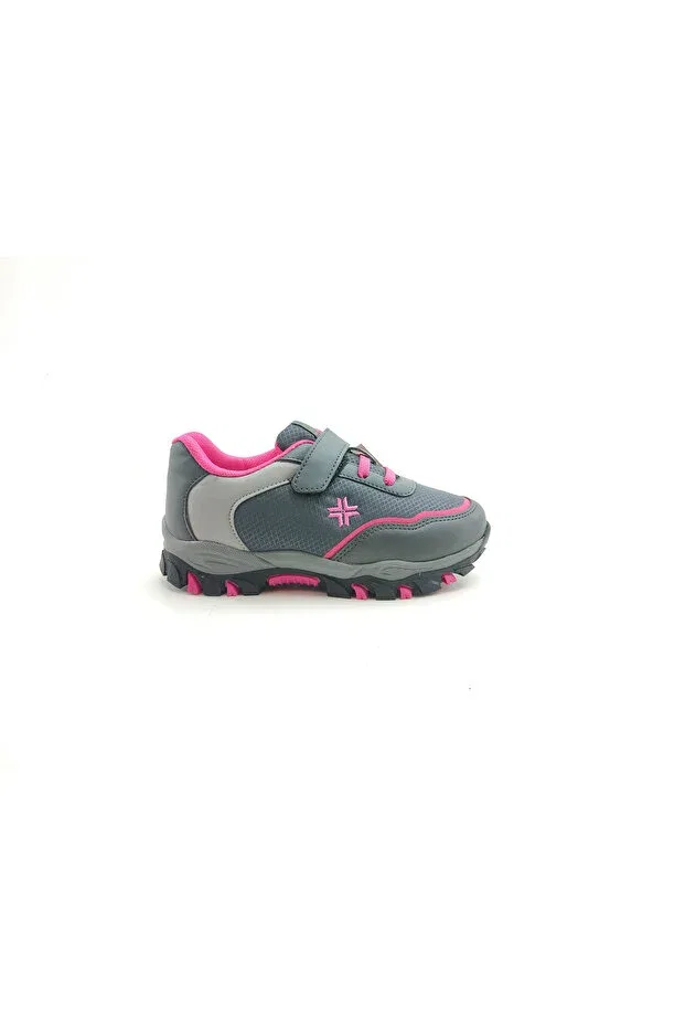 Детские кроссовки для мальчиков из искусственной кожи Benny Sports Shoes Buckhead, Grey-Fuchsia