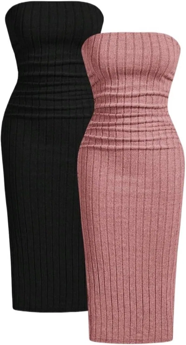 Женское повседневное платье bodycon с разрезом, Multicolor