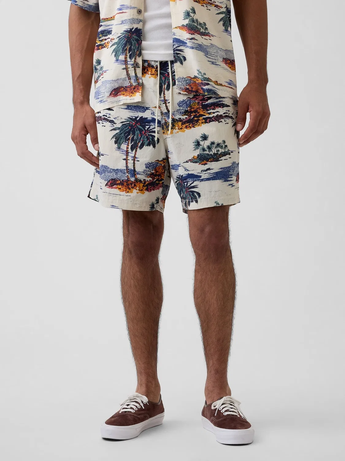 Плавки, принт Palm Gap, Cream Palm