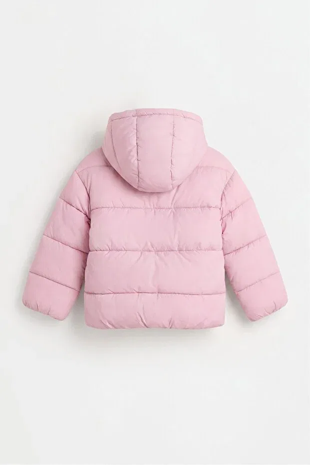 Детское пальто пуховое для девочек с капюшоном Lefties, Pink — фото 2