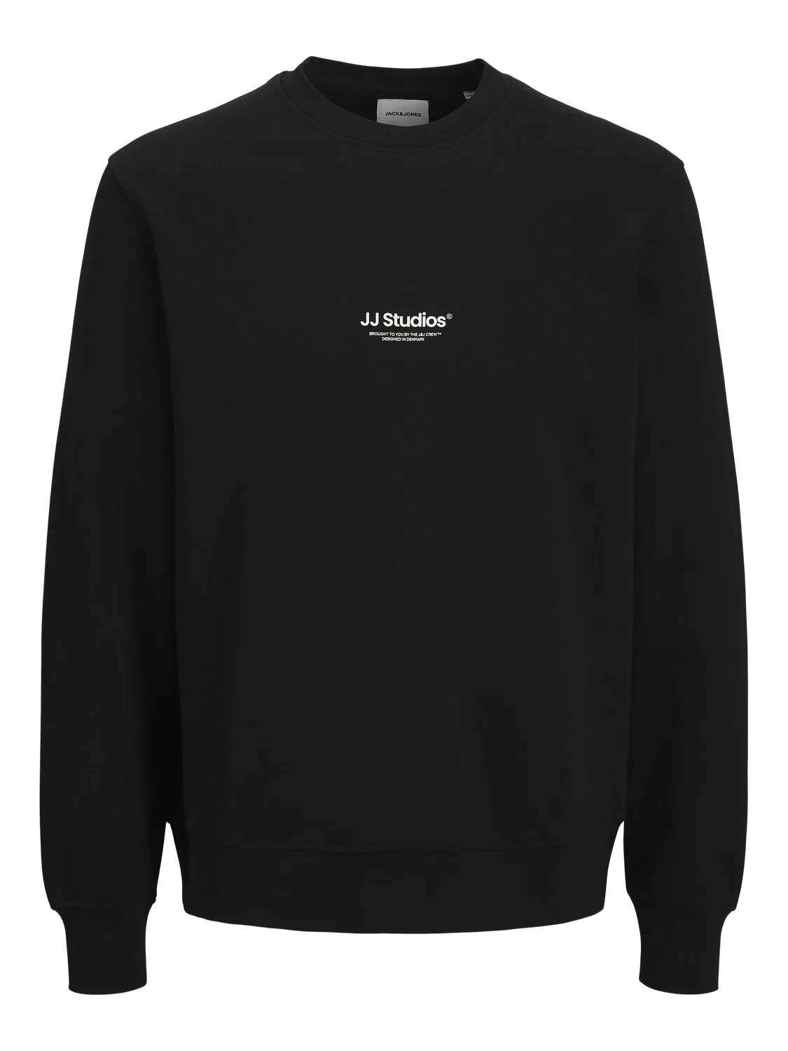 Свитшот с круглым вырезом свободного кроя JJESOHO Jack & Jones Junior, черный