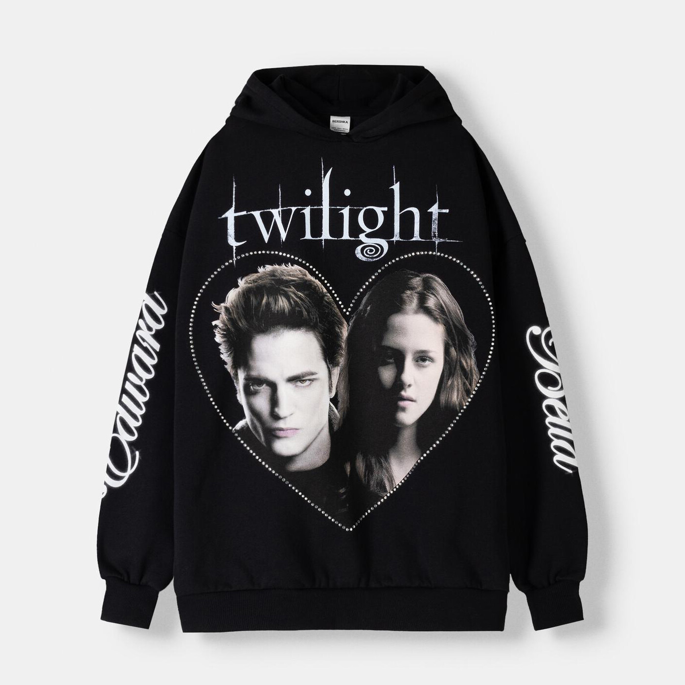 

Худи Bershka Twilight Oversize, черный