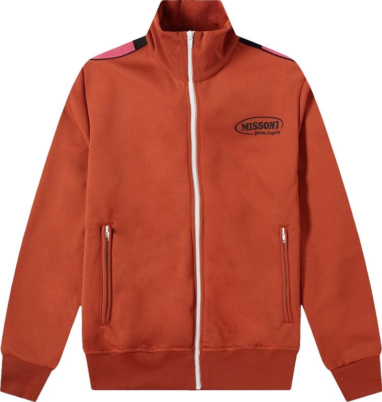 Куртка Palm Angels x Missoni Track Jacket 'Brick Red/White', красный — фото 2