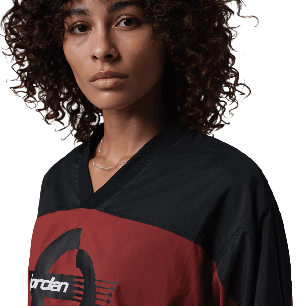Женская футболка с длинным рукавом Brooklyn Woven Graphic Jordan, цвет Chile Red/Black — фото 4
