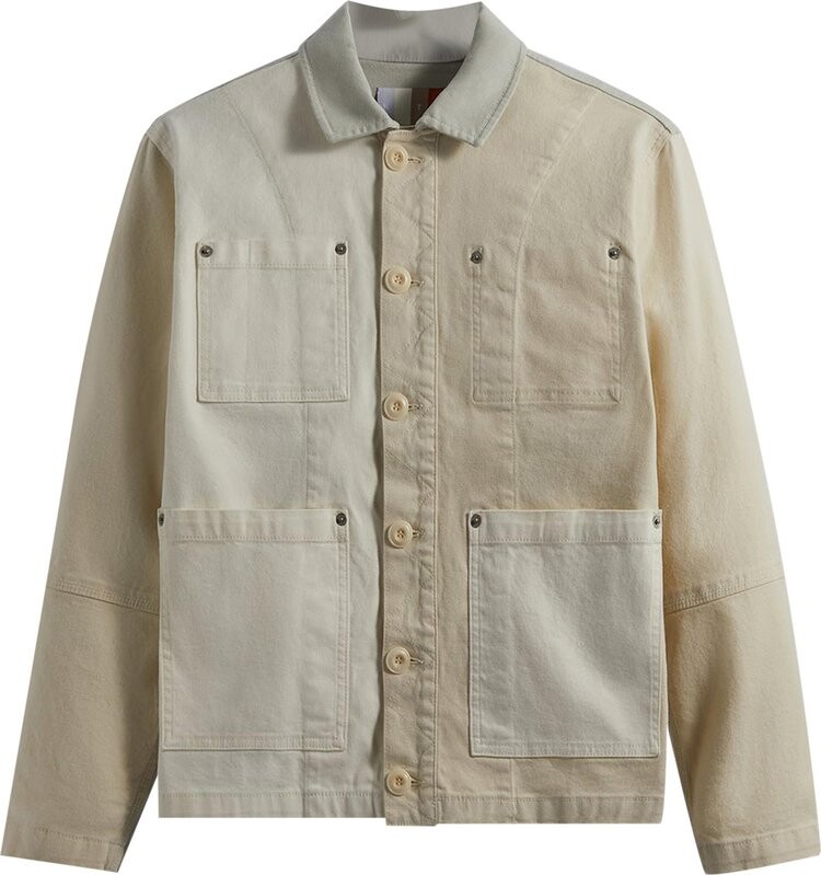 

Куртка Kith Washed Canvas Willoughby Chore Jacket 'Sandrift', кремовый, Бежевый, Куртка Kith Washed Canvas Willoughby Chore Jacket 'Sandrift', кремовый