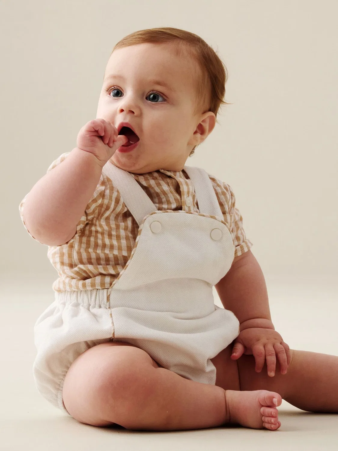 Комбинезон Angel & Rocket Natural Syril Gingham, натуральный