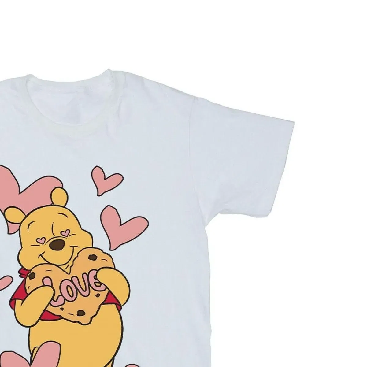 Хлопковая футболка с принтом Love Heart Cookie Winnie The Pooh, White — фото 2