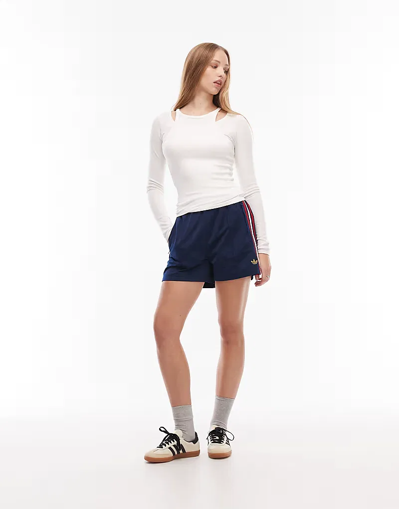 Шорты Adidas Originals Firebird, темно-синий с красными деталями — фото 2