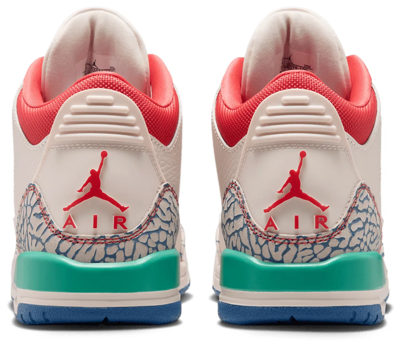 Детские кроссовки для мальчиков Jordan Retro 3, Green/White/Red — фото 3