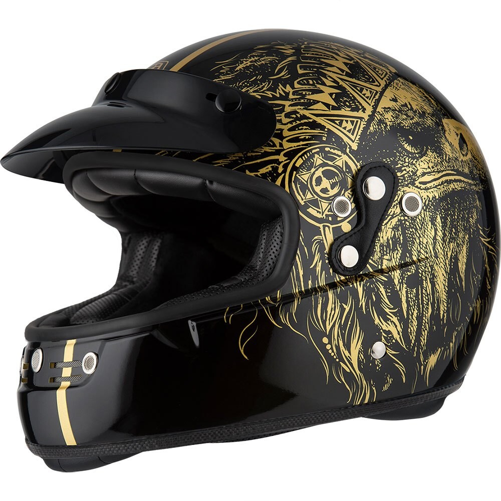 

Шлем для мотокросса Nzi Flat Track 2, черный