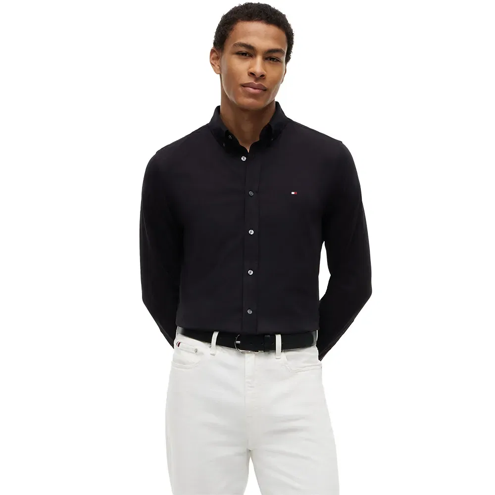 Мужская рубашка с длинным рукавом Performance Tommy hilfiger, Black