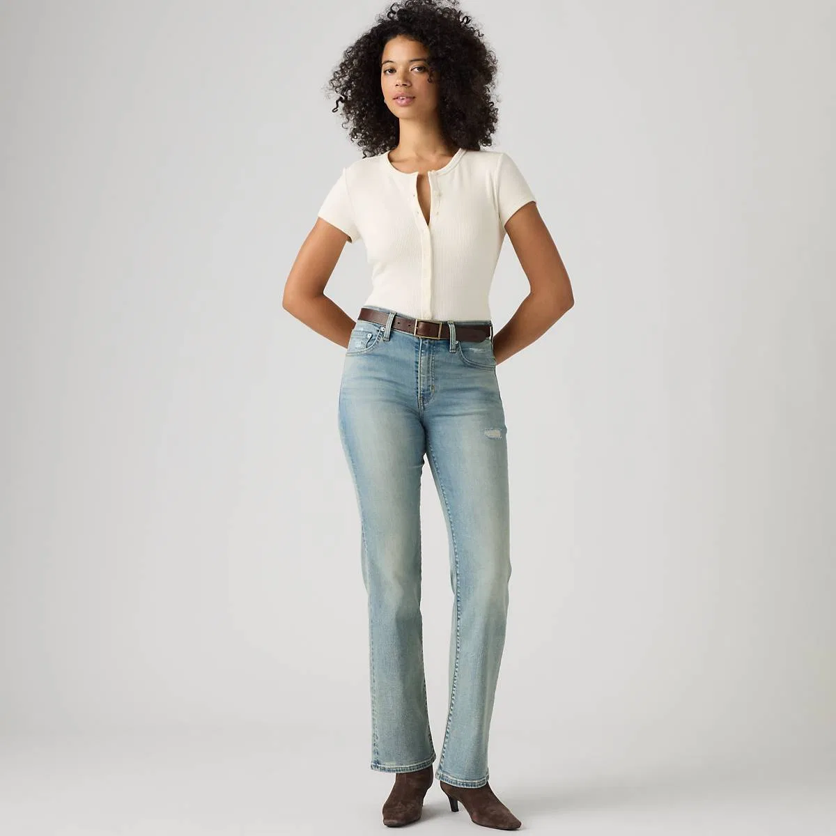 джинсы 723 прямого кроя с высокой посадкой Levi's, Slowly There - Light Wash