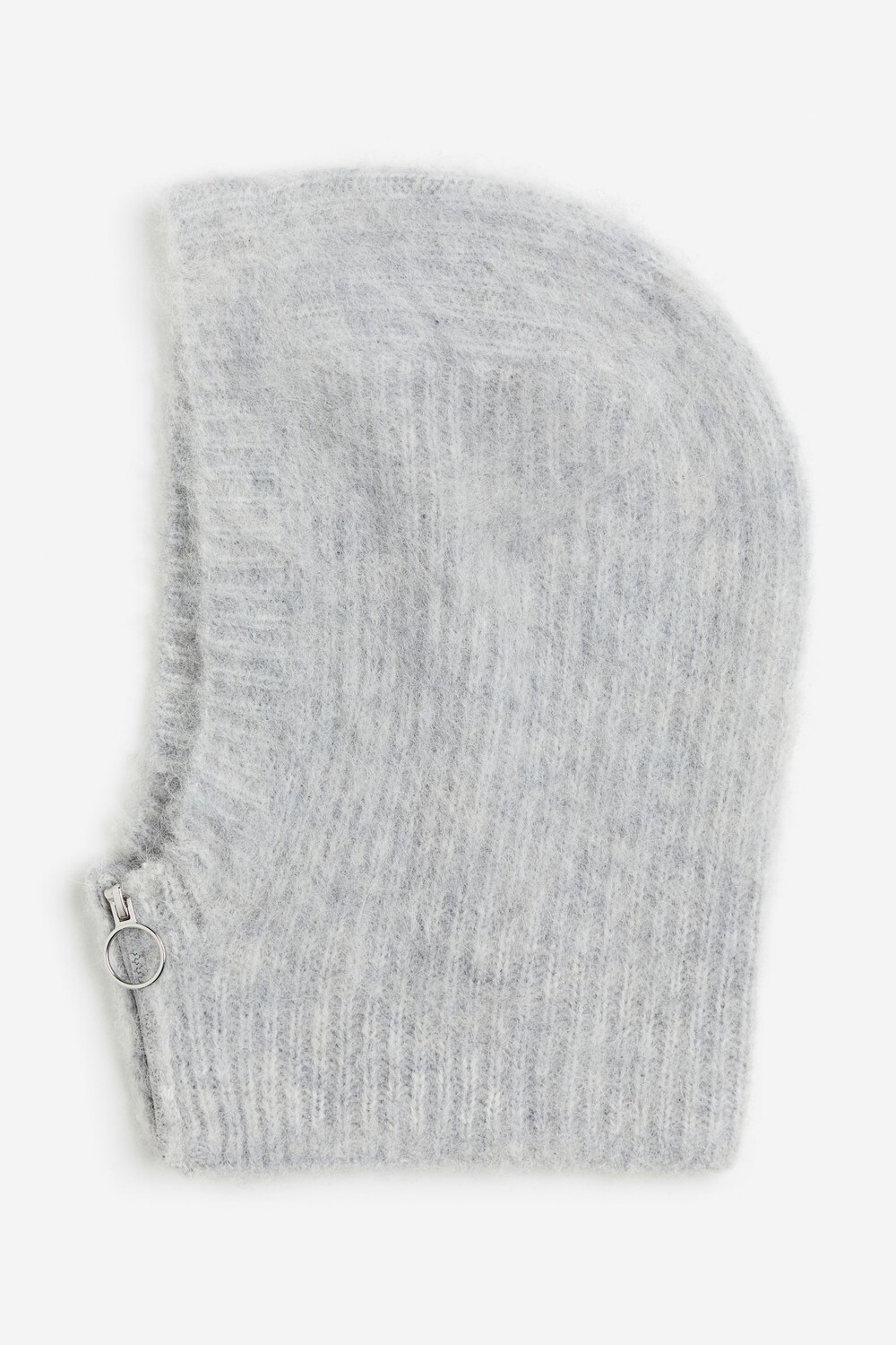 

Балаклава H&M Rib-knit Wool-blend, светло-серый