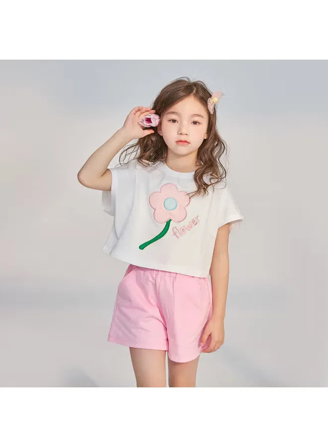 Комплект шорт и футболки хлопковый Sweet Casual Bornbay, белый — фото 2