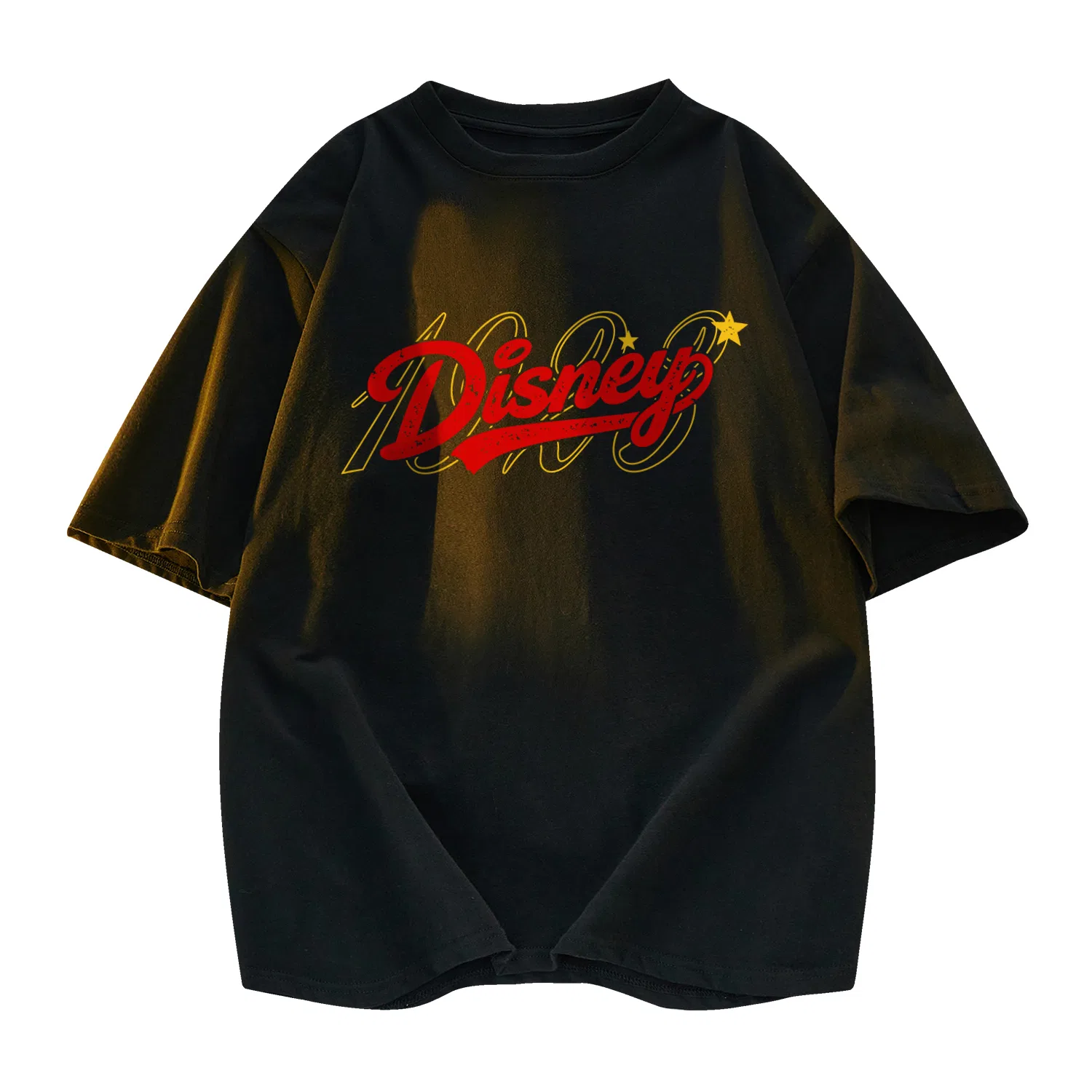 Детская футболка с принтом Disney Unisex Crew Neck Moderate Other, Black Red