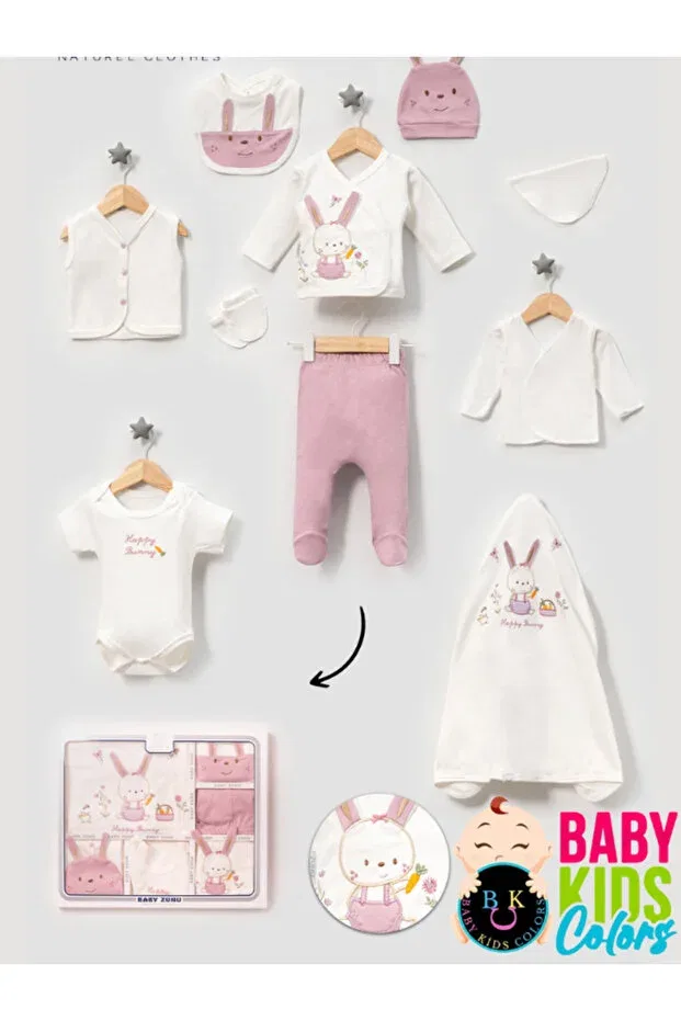 Детский комплект одежды для новорожденных хлопковый Boxed-Rabbit Baby Kids Colors, Lilac