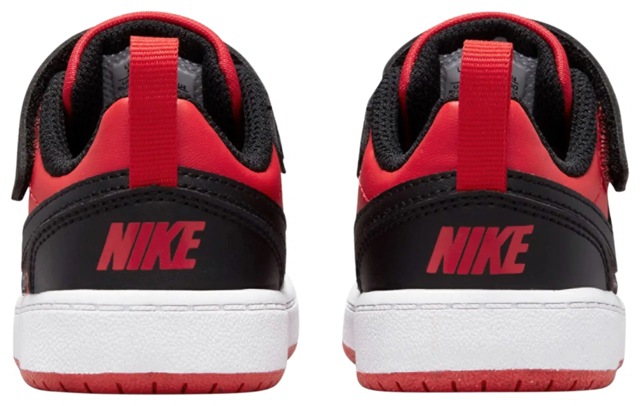 Кроссовки для мальчиков ясельного возраста Court Borough Low Recraft Nike, черный/красный/белый — фото 4