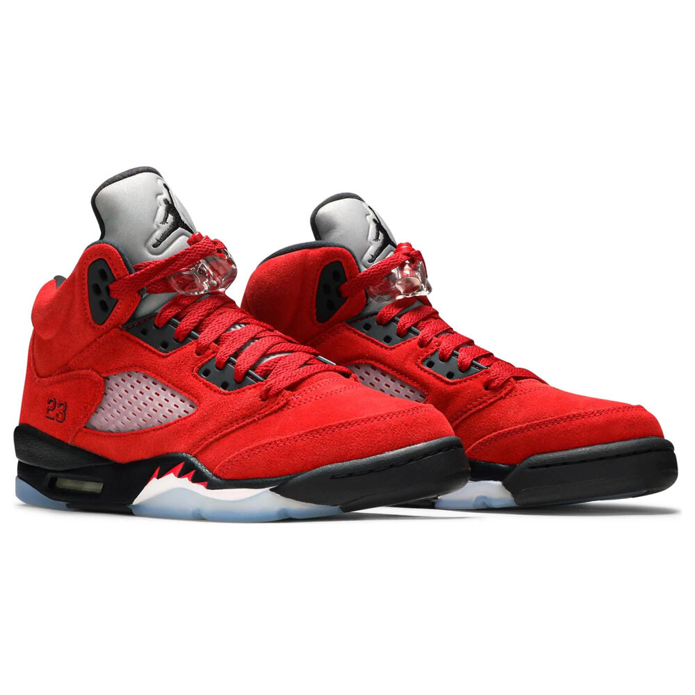 Кроссовки Nike Air Jordan 5 Retro GS Raging Bull 2021, красный — фото 2