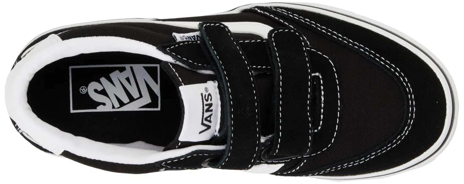 Детские кроссовки Vans Brooklyn Mid V, Black And White — фото 3
