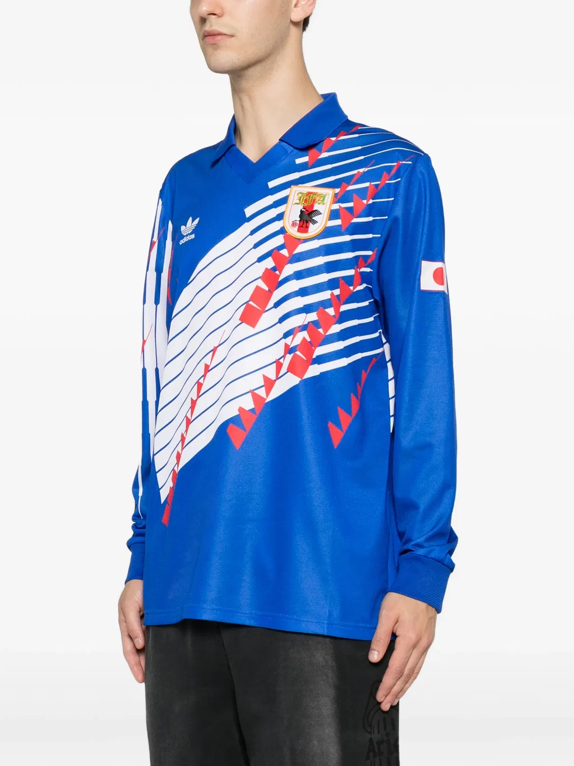 Футболка с длинными рукавами и графичным принтом Adidas, синий — фото 3