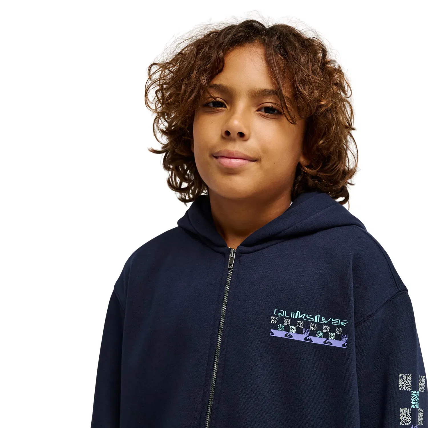 Детская худи для мальчиков с принтом Graphic Hero Quiksilver, Azul Marino — фото 4