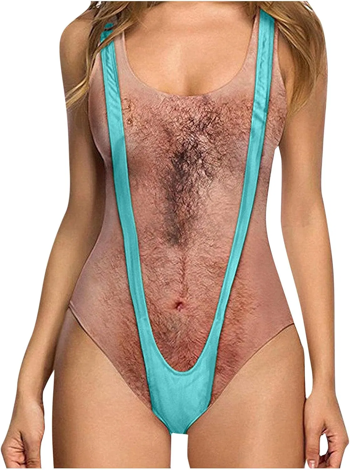 Женский купальник с принтом 3D Generic, Light Blue