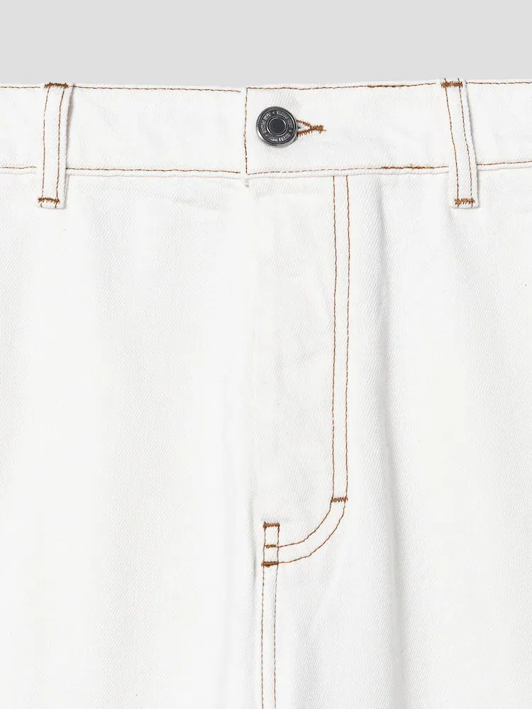 Широкие брюки Wide Fit Trousers AMI PARIS, Blanc Creme — фото 3