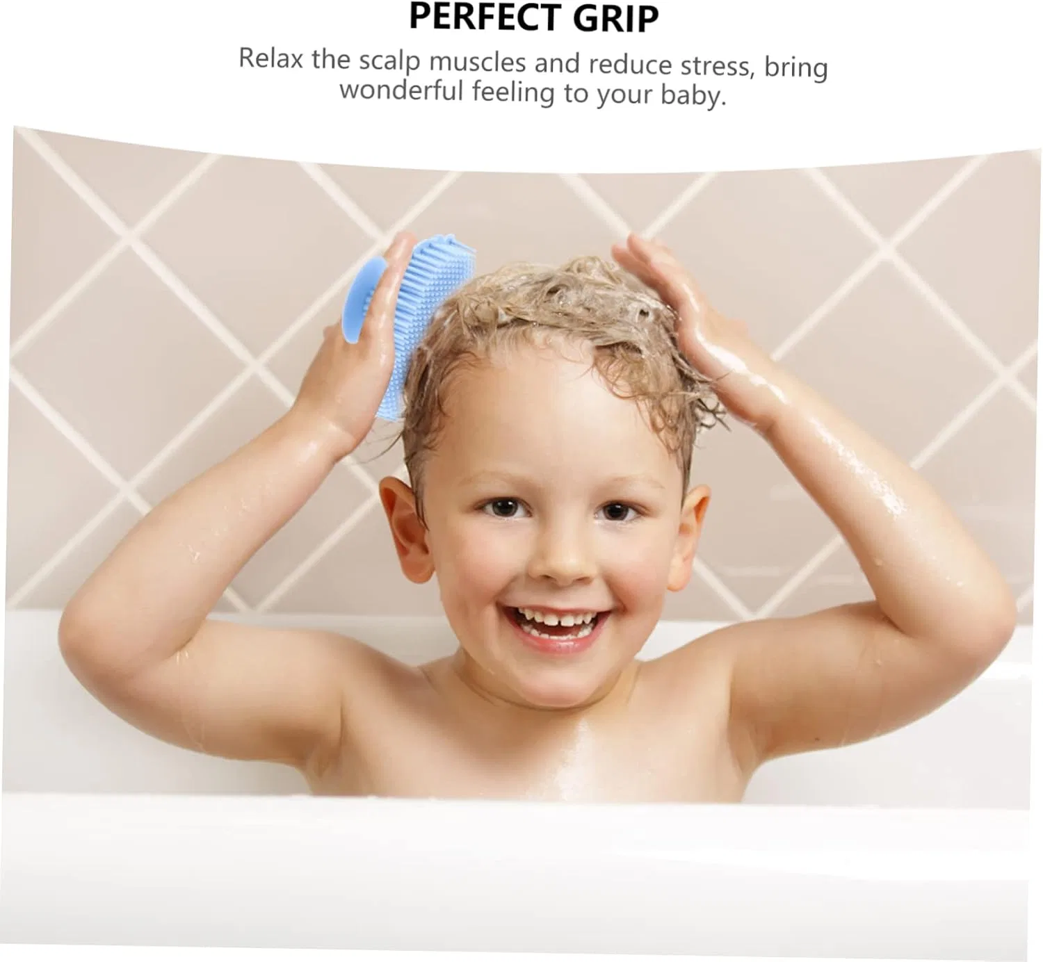 Щетка для купания Silicone Bath Brush, FOMIYES, 11x10x5 см, Blue — фото 3