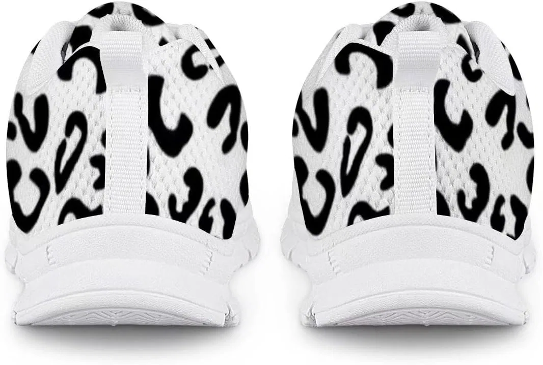 Детские кроссовки для девочек с принтом PinUp Angel Kid Girls Running Sports Sneakers Cute Casual Leopard/Floral Print Walking Shoes PinUp Angel, White Leopard — фото 4