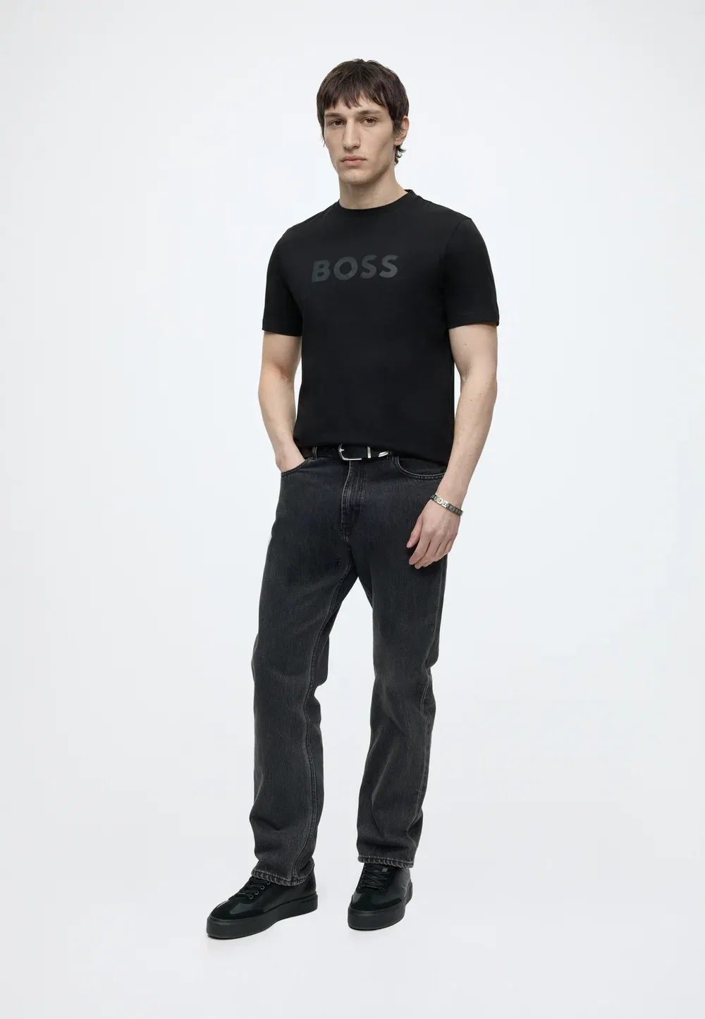 Te logo - базовая футболка Boss, Black — фото 2