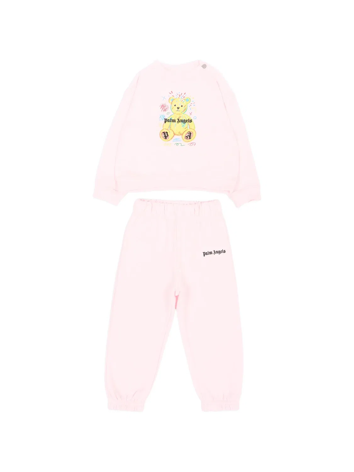 Спортивный костюм с логотипом и принтом Palm Angels Kids, розовый