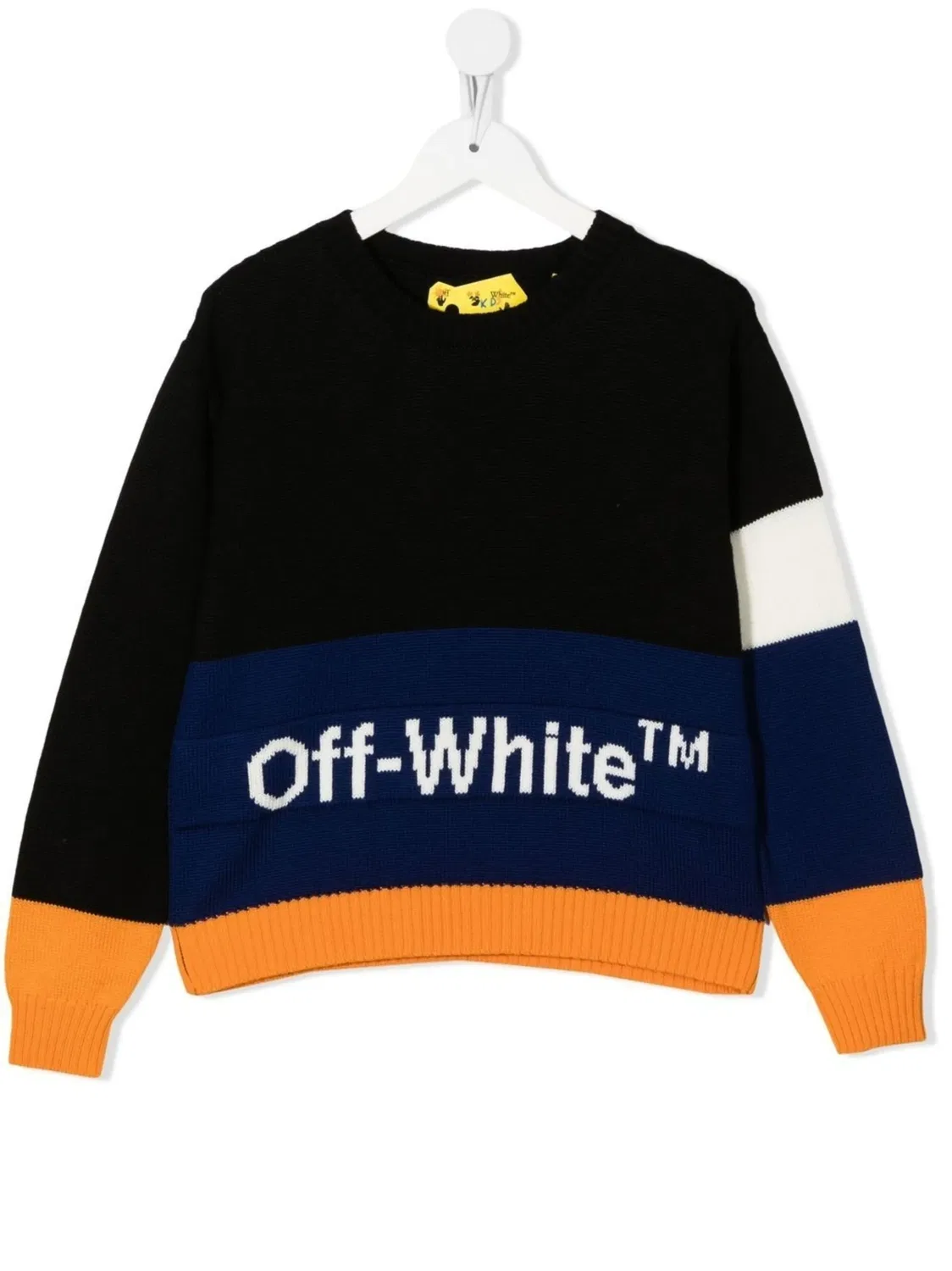 Джемпер из шерсти с логотипом OFF-WHITE, черный