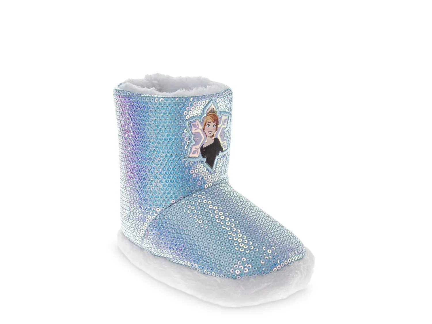 Тапочки-сапожки Frozen Anna с пайетками, Disney, синие