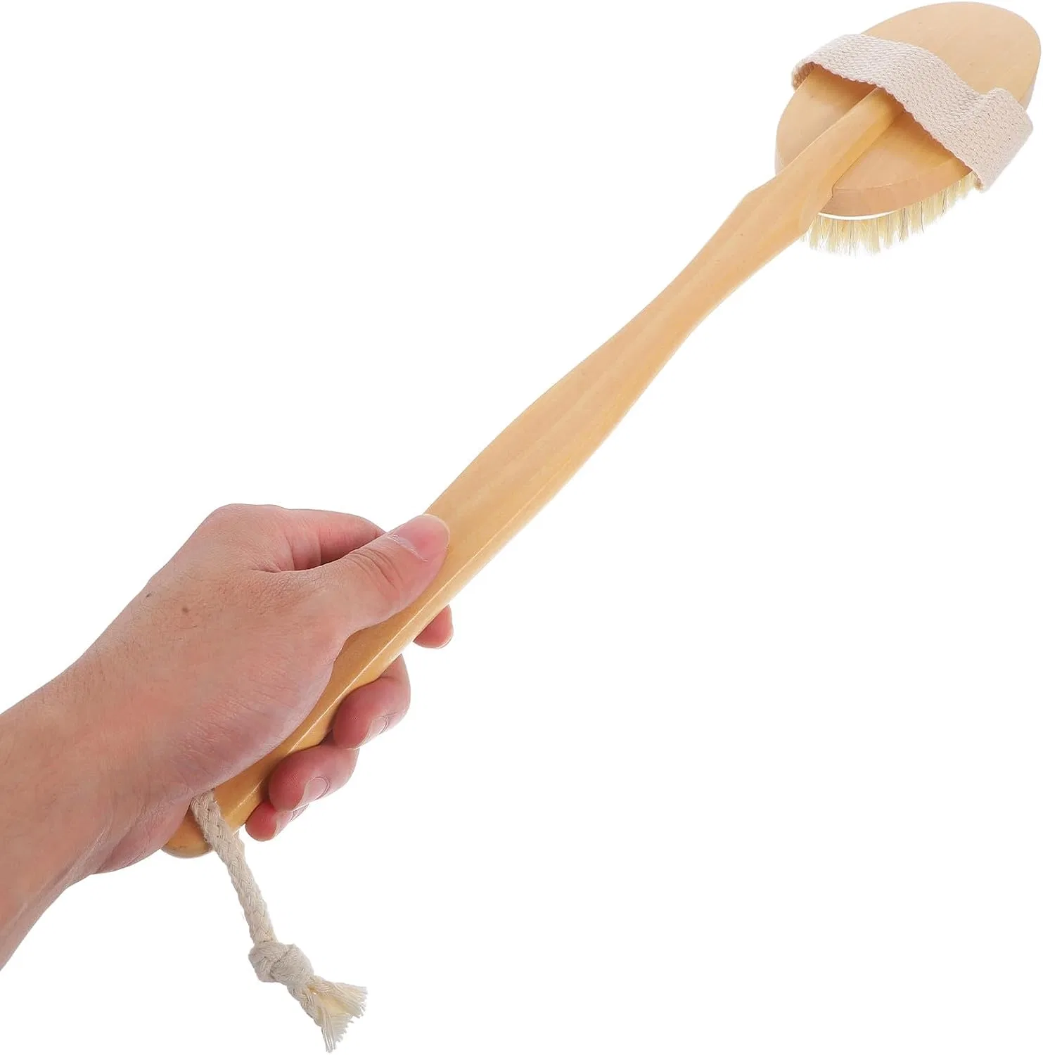 Щетка для тела с длинной ручкой Beavorty, 42.5x7x3.5 см, Beige — фото 4