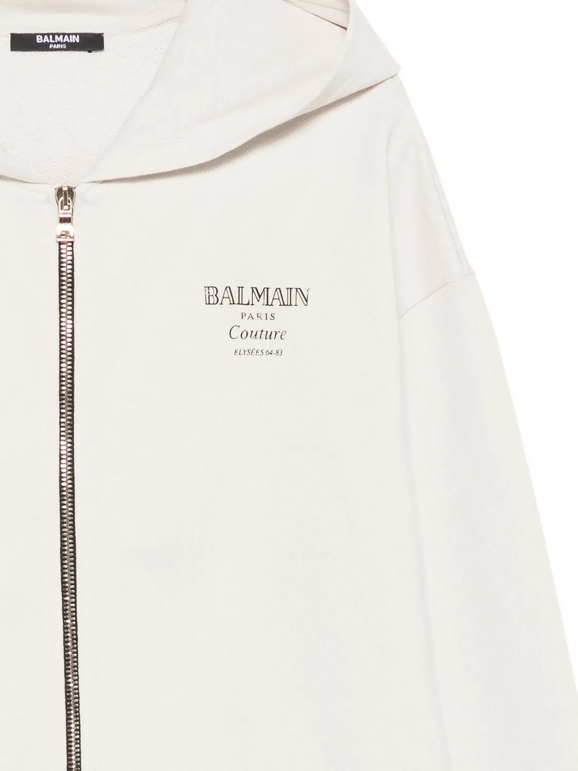 Толстовка с капюшоном на молнии Balmain, нейтральные — фото 2