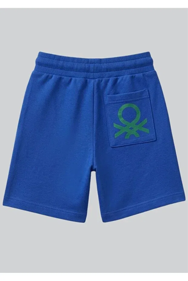 Детские шорты для мальчиков с принтом Benetton, Blue — фото 2