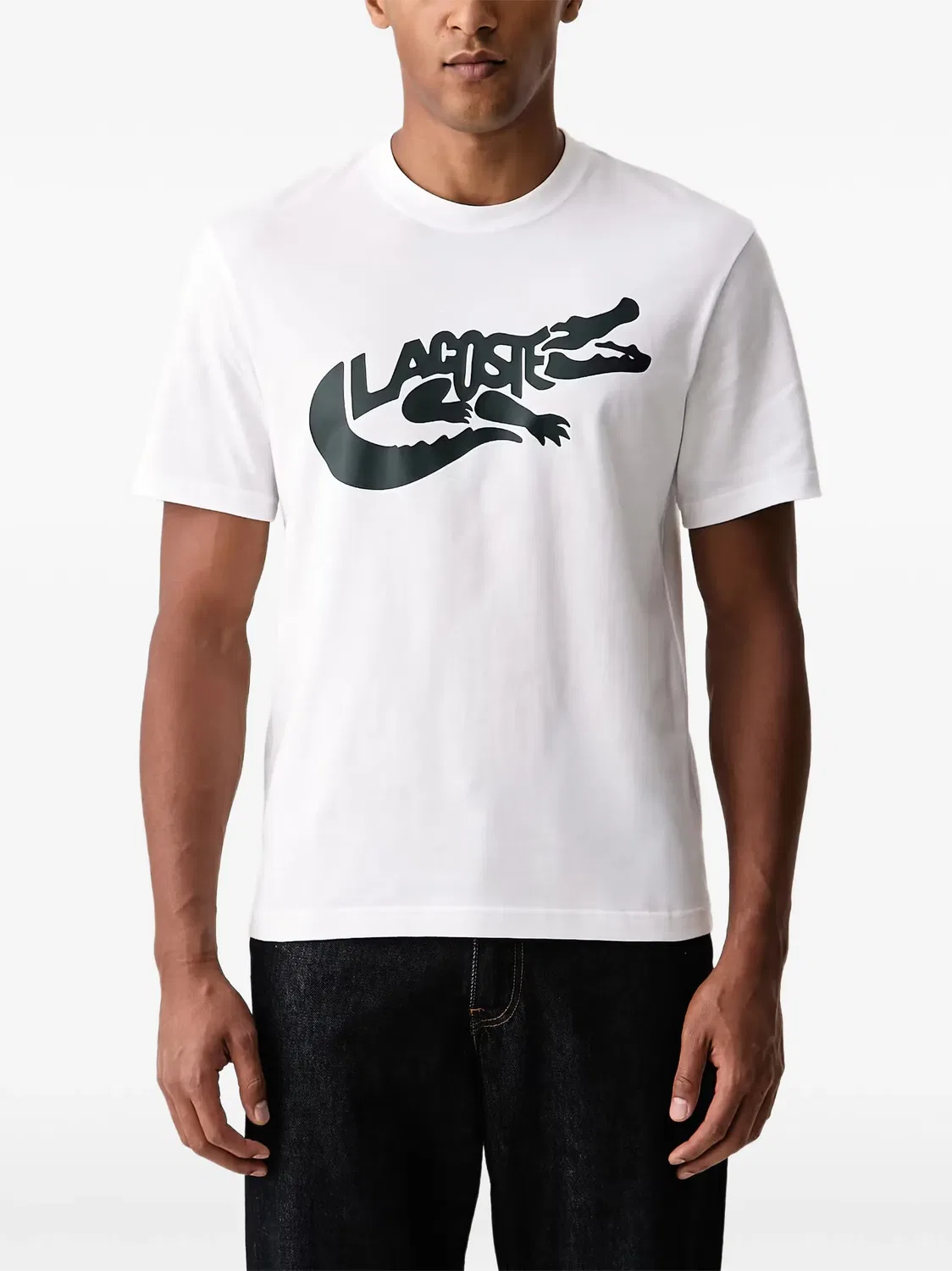 Футболка классического кроя из органического хлопка Lacoste, белый