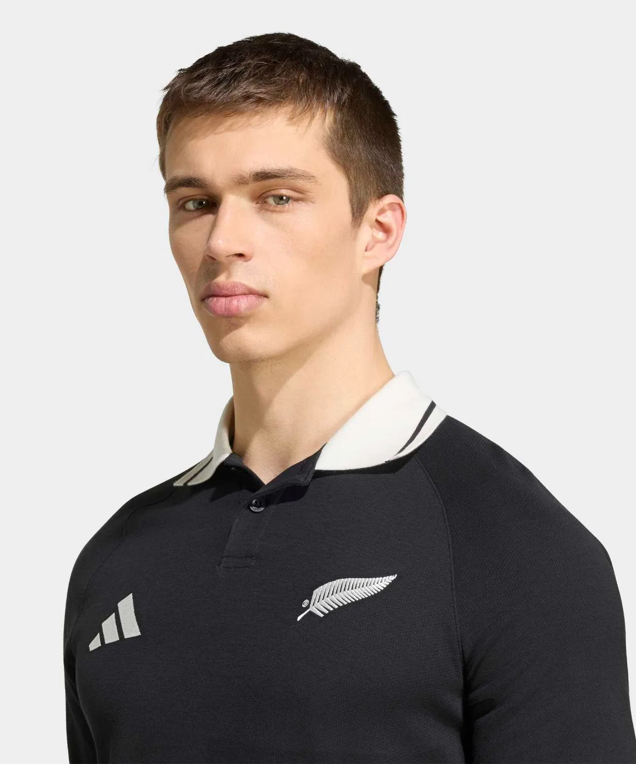 Мужская хлопковая поло с коротким рукавом All Blacks Leisurewear Adidas, Black — фото 3