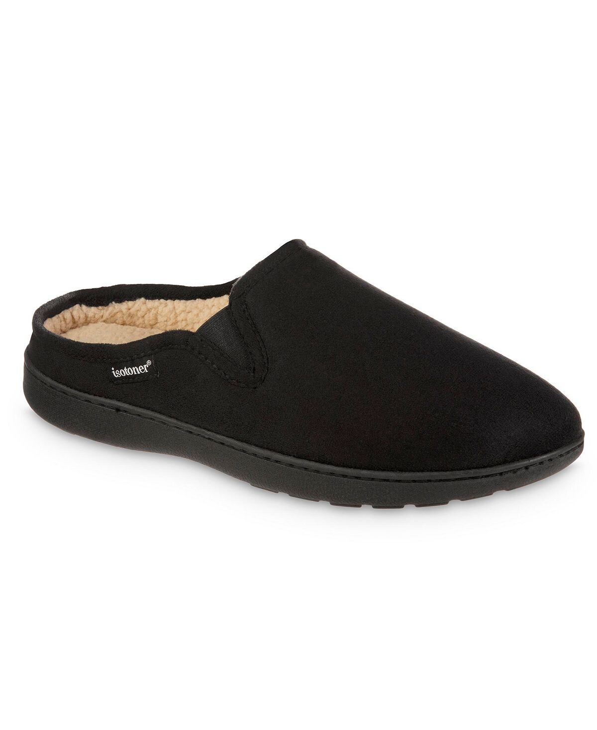 

Мужские тапочки vincent hoodback comfort из микрозамши advanced memory foam Isotoner, черный