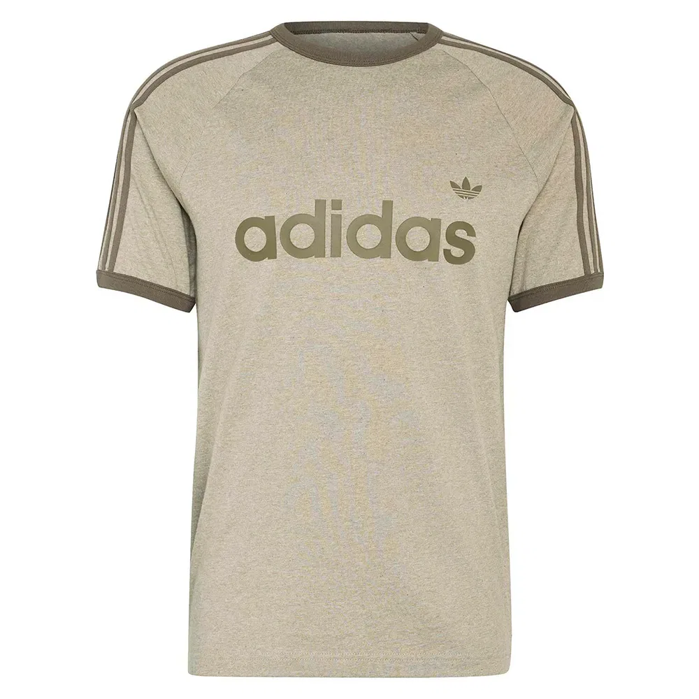 Футболка с коротким рукавом 3 Stripes Slim Ringer Adidas Originals, бежевый — фото 3