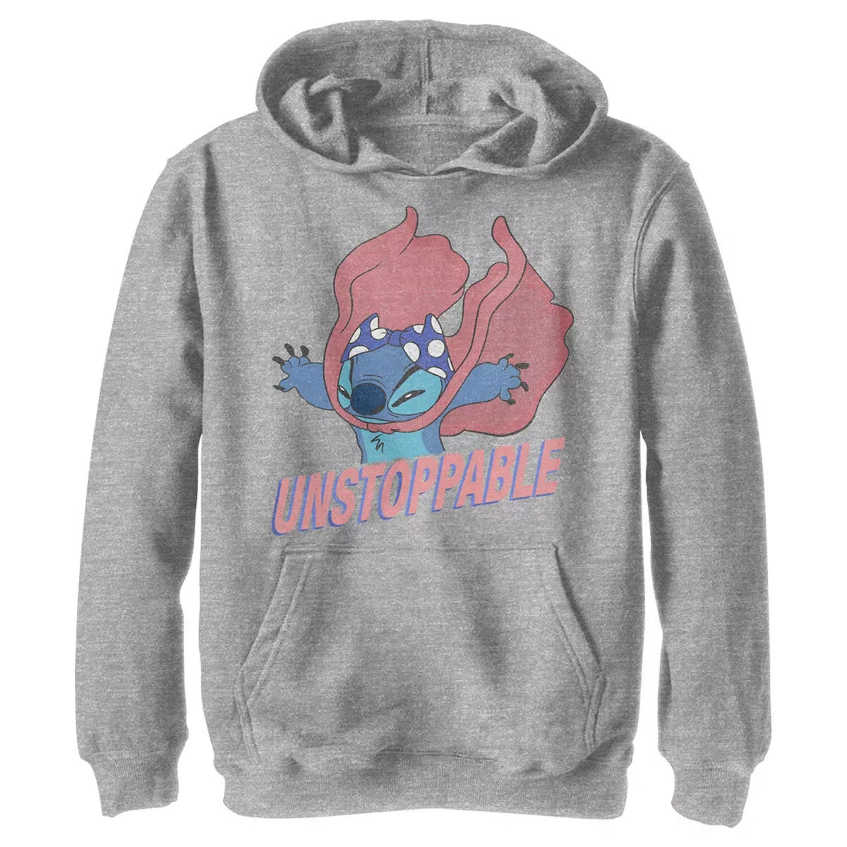 Детский худи с принтом Unstoppable Stitch Lilo & Stitch, Athletic Heather