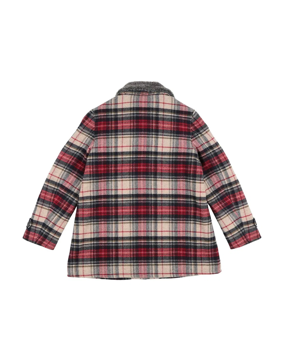 Детское пальто для девочек из шерсти Flannel Bonpoint, темно‑синий — фото 2
