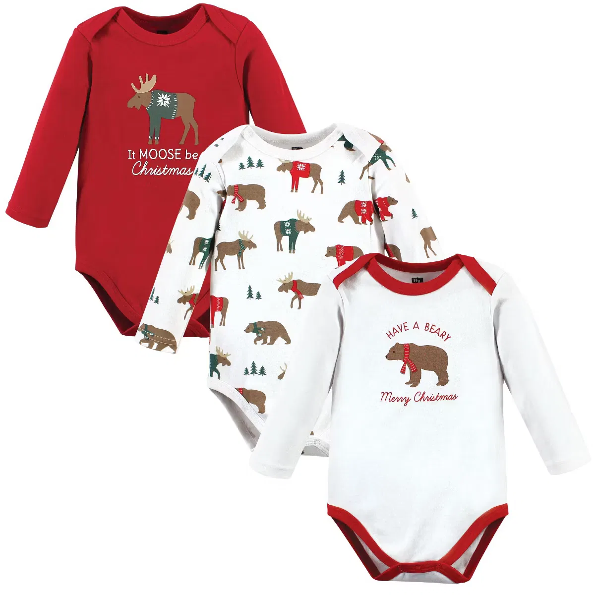 Боди-комбинезон с длинным рукавом Moose Be Christmas Hudson Baby