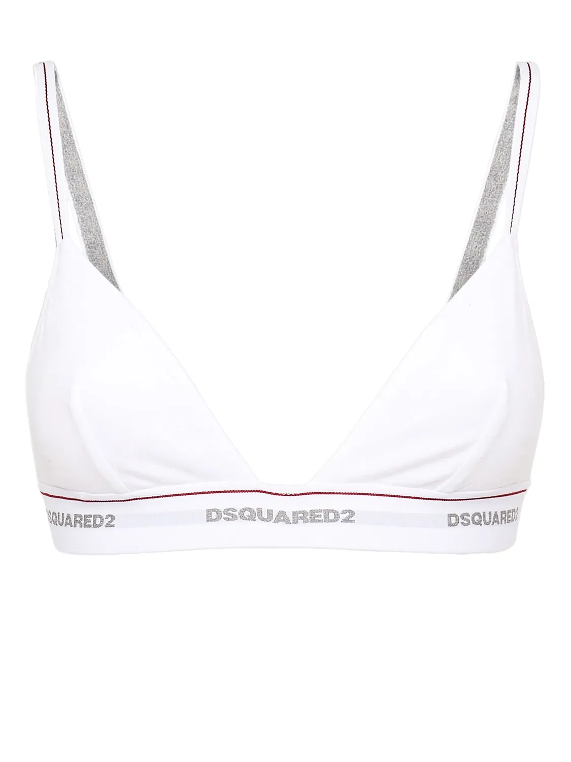 Бра с треугольными чашечками из джерси DSQUARED2, белый